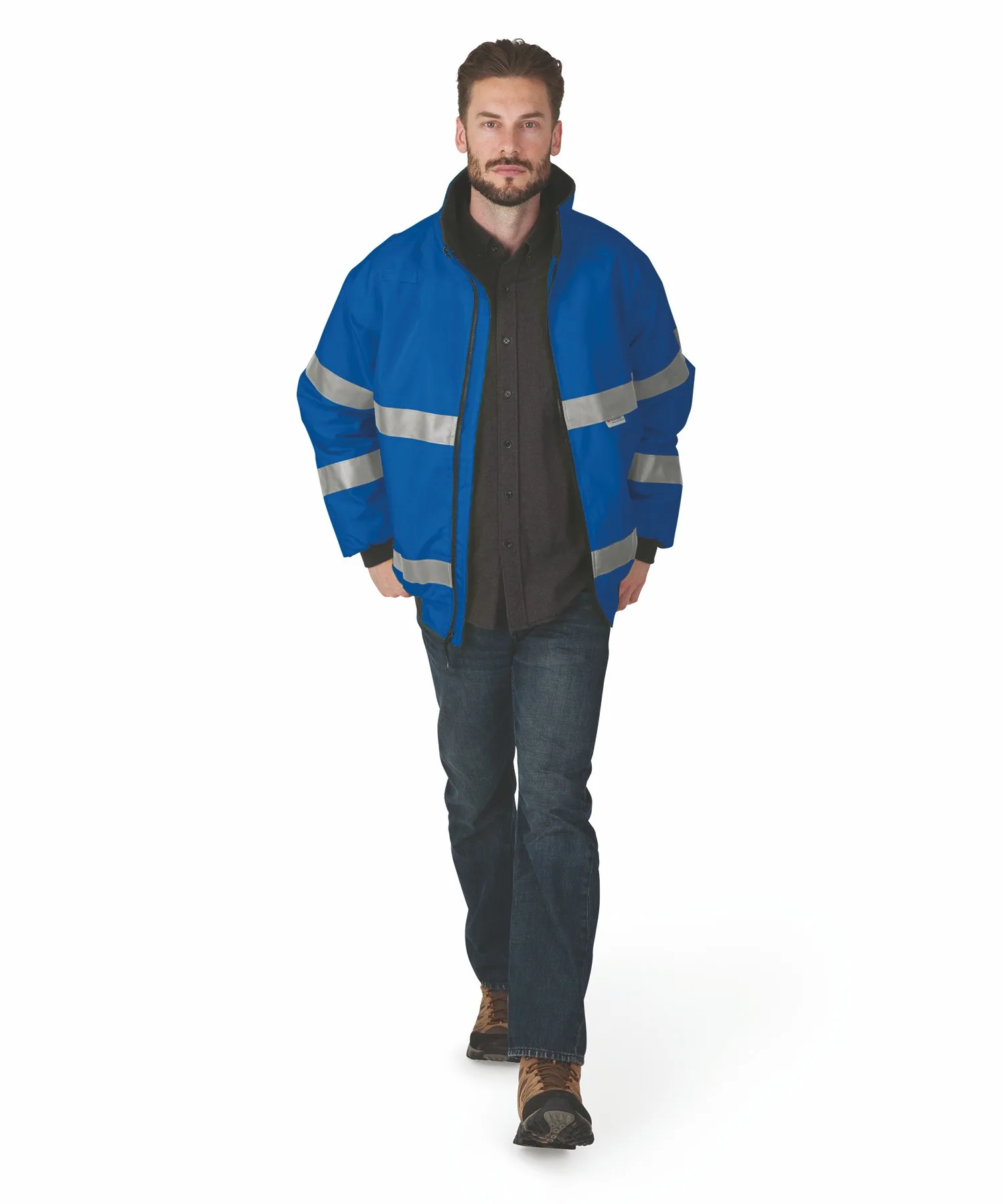 Royal Blue/Reflective Silver Blank Front
