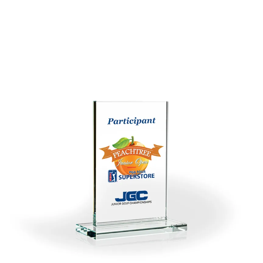 Acclaim Glass Rectangle with Base, Small - UV Printed