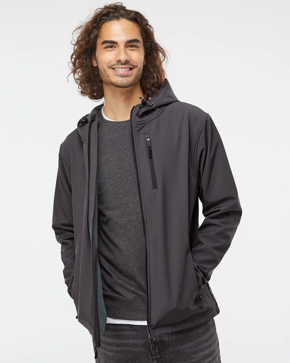 Independent Trading Co.® Men's Poly-Tech Soft Shell Jacket view 2