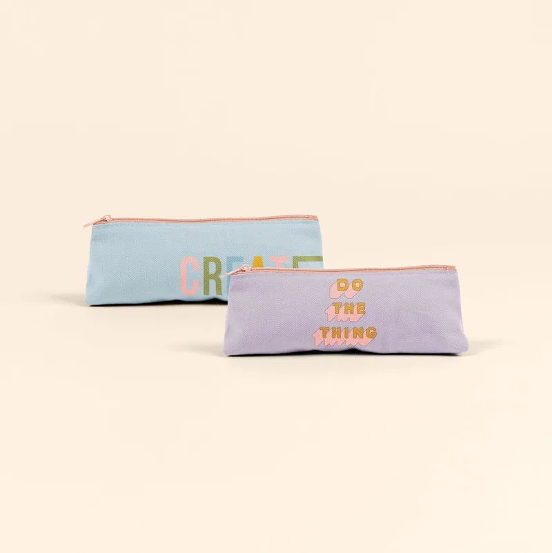 Fiddlesticks Medium Colored Canvas Pouch