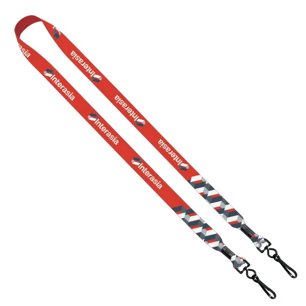 3/4" 2-Ended Dye-Sublimated Lanyard with Metal Crimp and Metal Swivel Snap