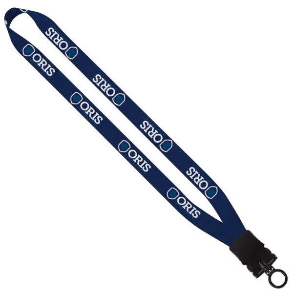 3/4" rPET Dye-Sublimated Waffle Weave Lanyard with Plastic Snap-Buckle Release