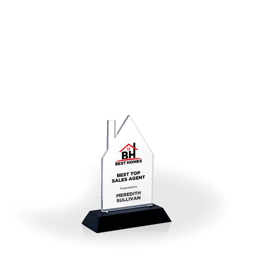Homestead Award with Black Wood Base, Small - UV Print