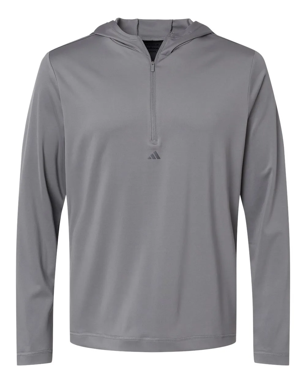 Adidas® Men's Lightweight Quarter-Zip Hooded Pullover Sweater view 5