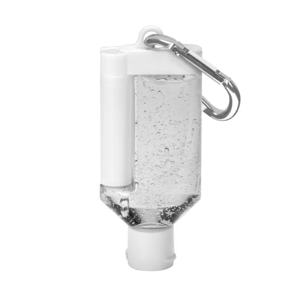 1.9 oz Duo Bottle Sanitizer + SPF 15 Lip Balm + Carabiner view 3
