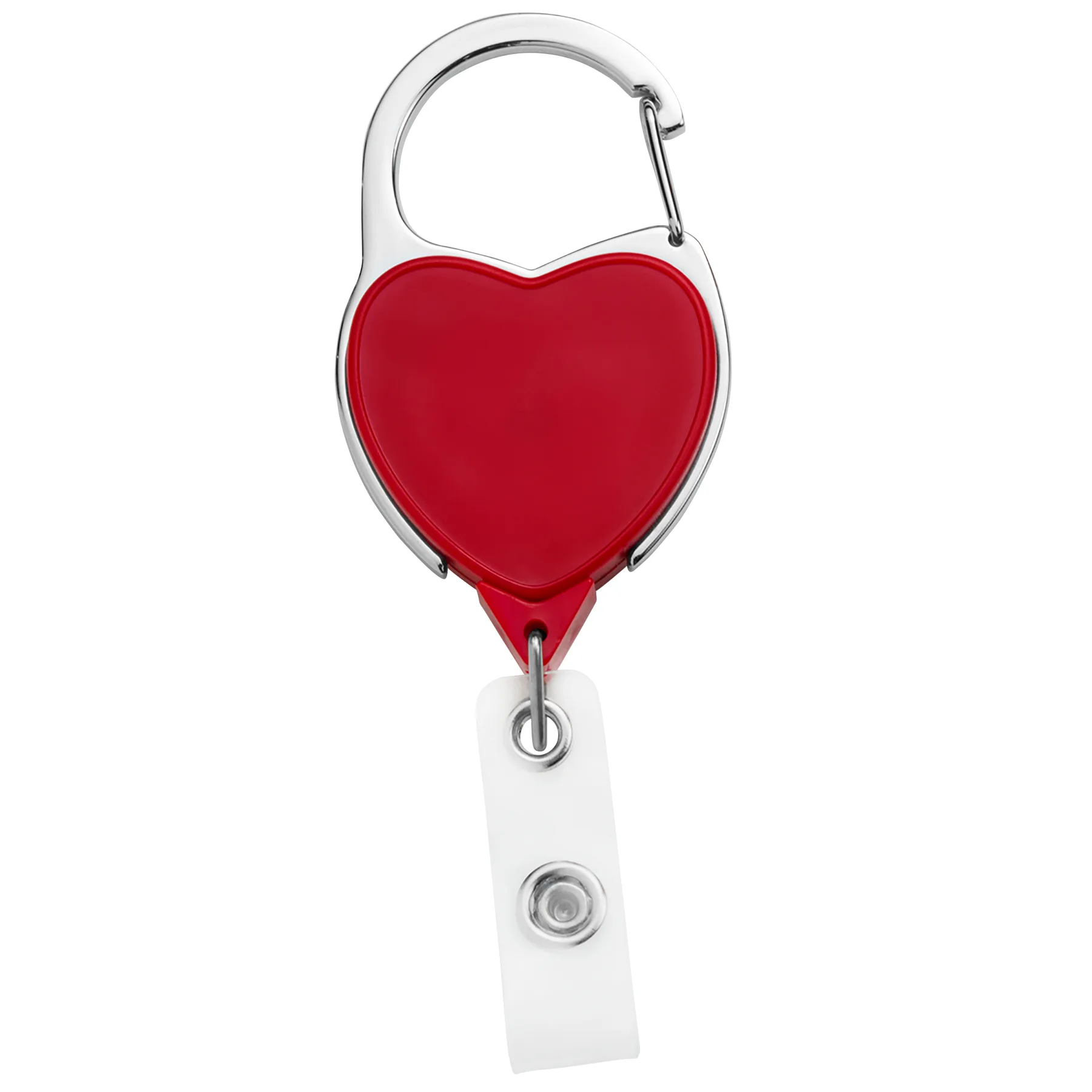 JUMBO Heart Carabiner Retractable Badge Reel view 2