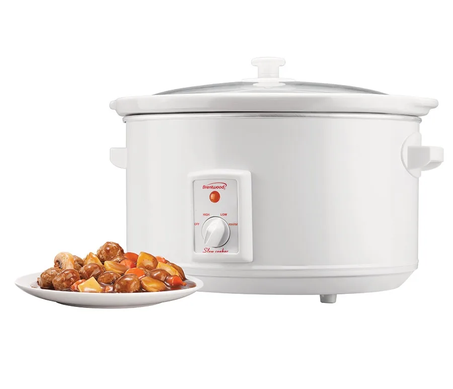 8 Quart White Slow Cooker
