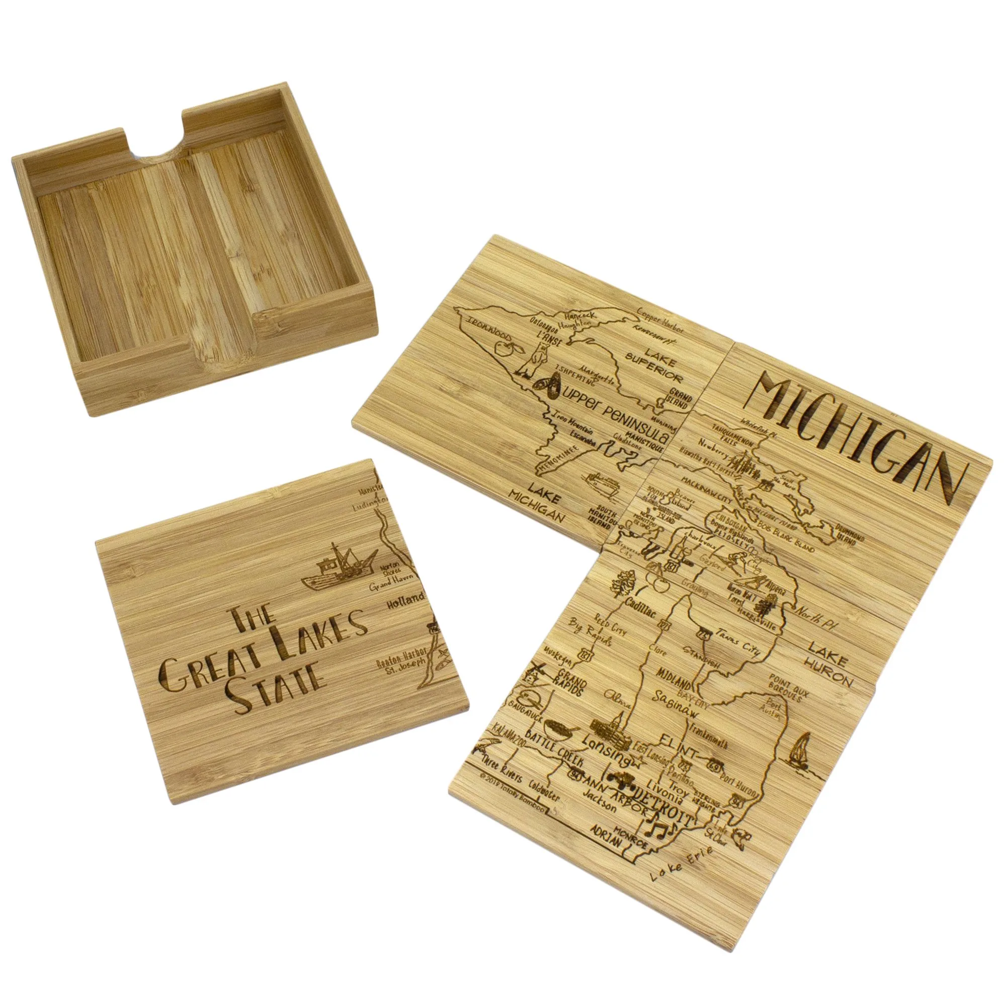 Michigan Puzzle Coaster Set view 6