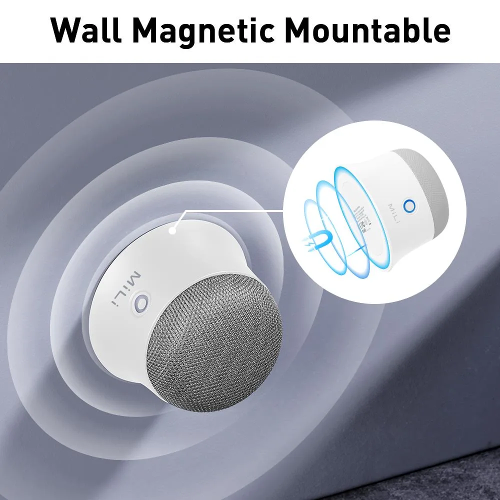 Intelligent Galaxy Mili Magnetic Steareo Bluetooth White Speaker