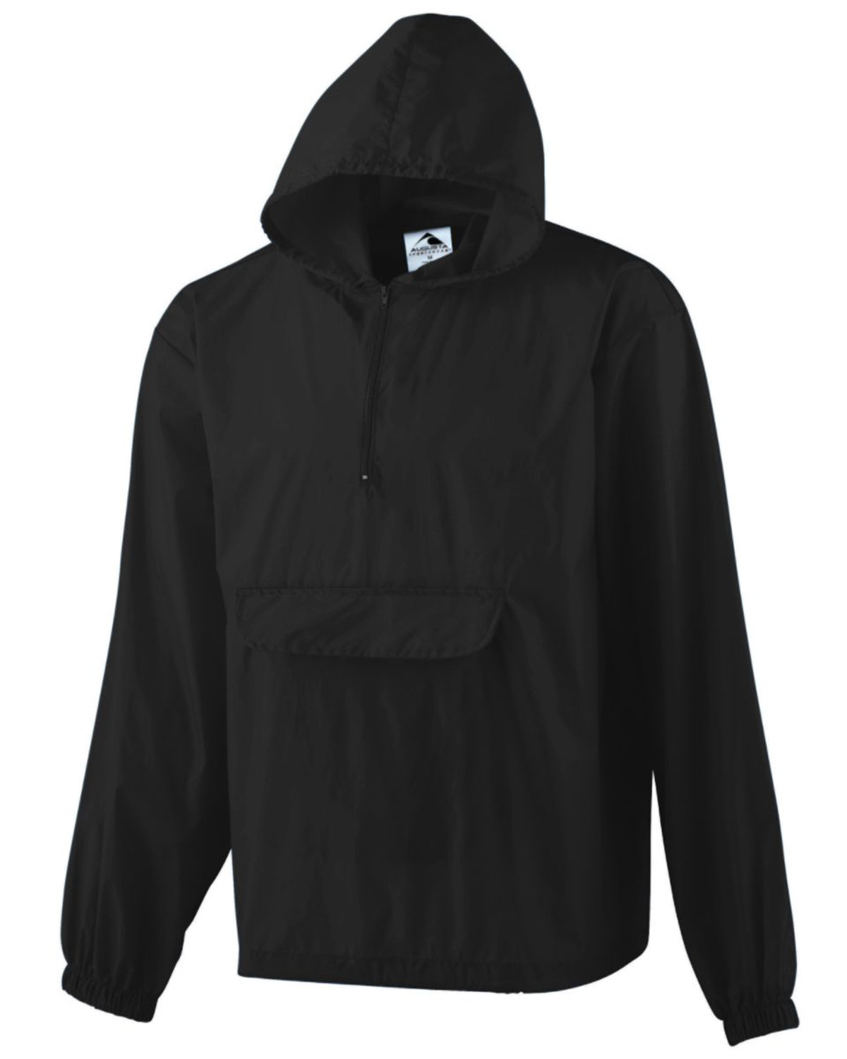 Augusta Hooded Nylon Half Zip Pullover Pouch Jacket