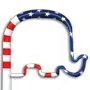 GOP Elephant Multi-Color Inkbend Standard, Bent Pen