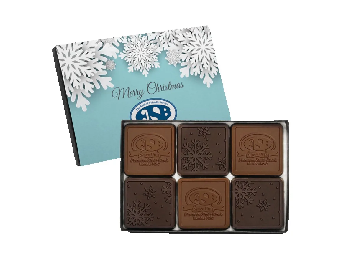 6-Piece Chocolate Ensemble Gift Set with Classic Custom Packaging