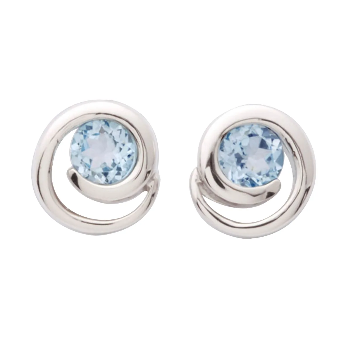 Jilco Inc Blue Topaz Earrings - 6mm