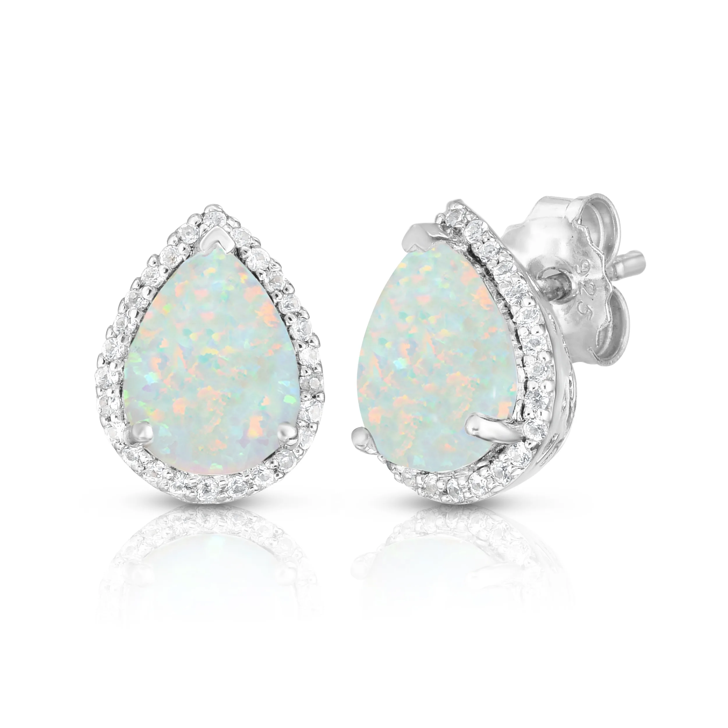 Jilco Inc Sterling Silver Opal Earrings