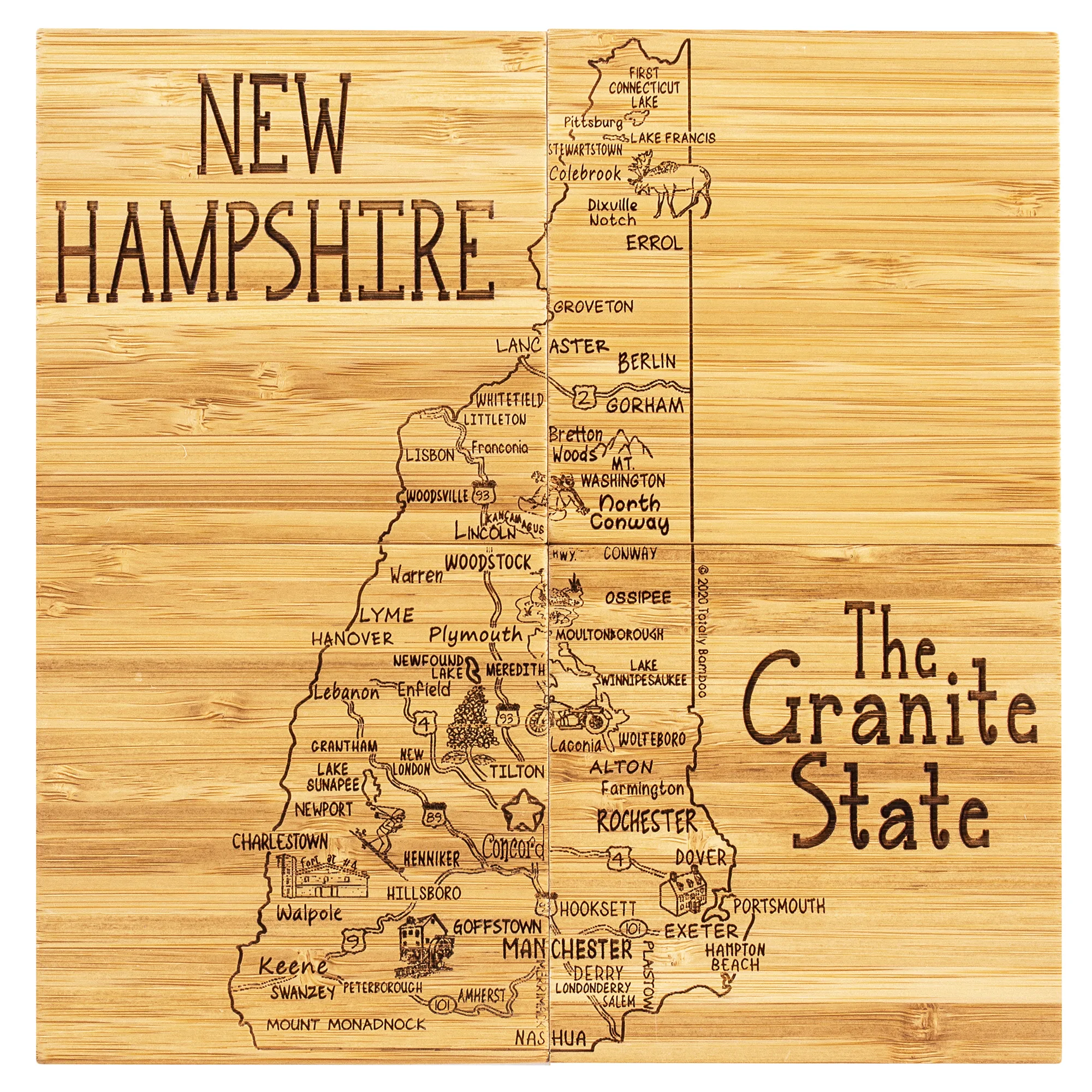 New Hampshire Puzzle Coaster Set view 3