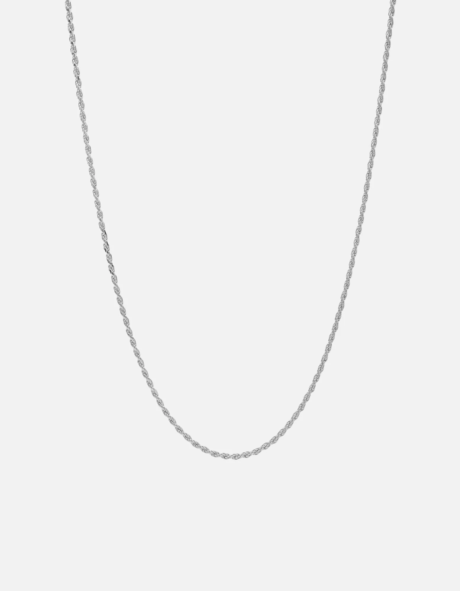 Miansai Rope Chain Necklace Men's - Polished Silver