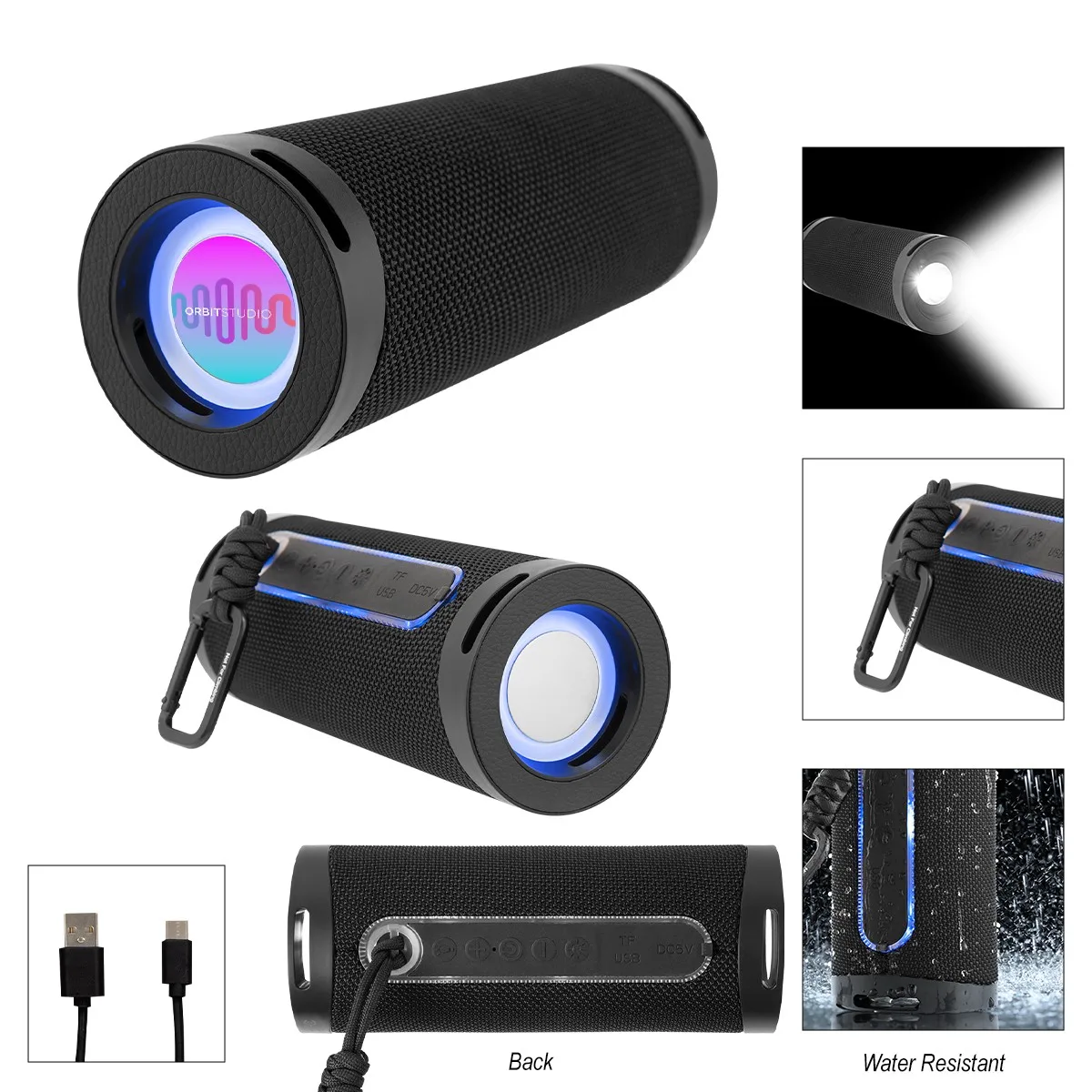 Wireless Barrel Speaker Flashlight view 2