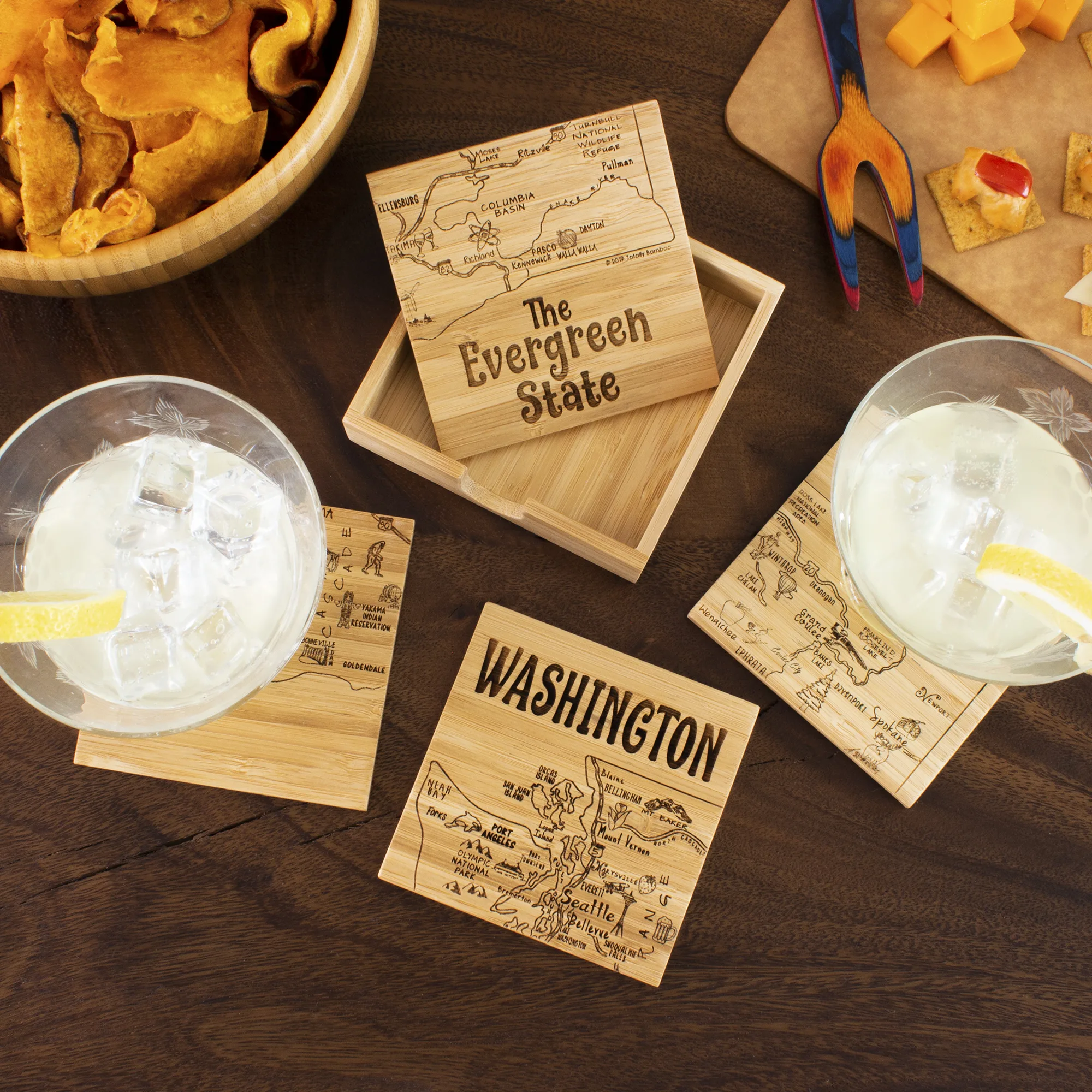 Washington Puzzle Coaster Set view 2