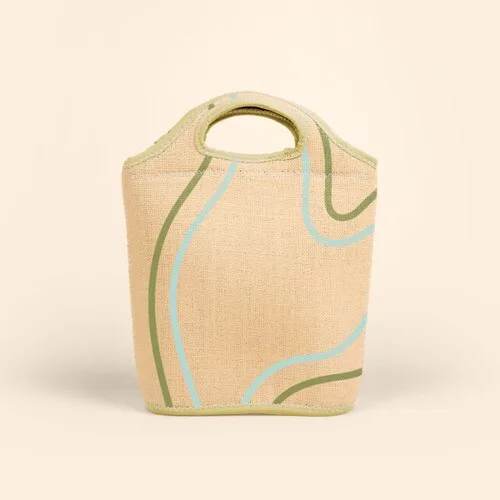 Venti Burlap Neoprene Lunch Bag view 2