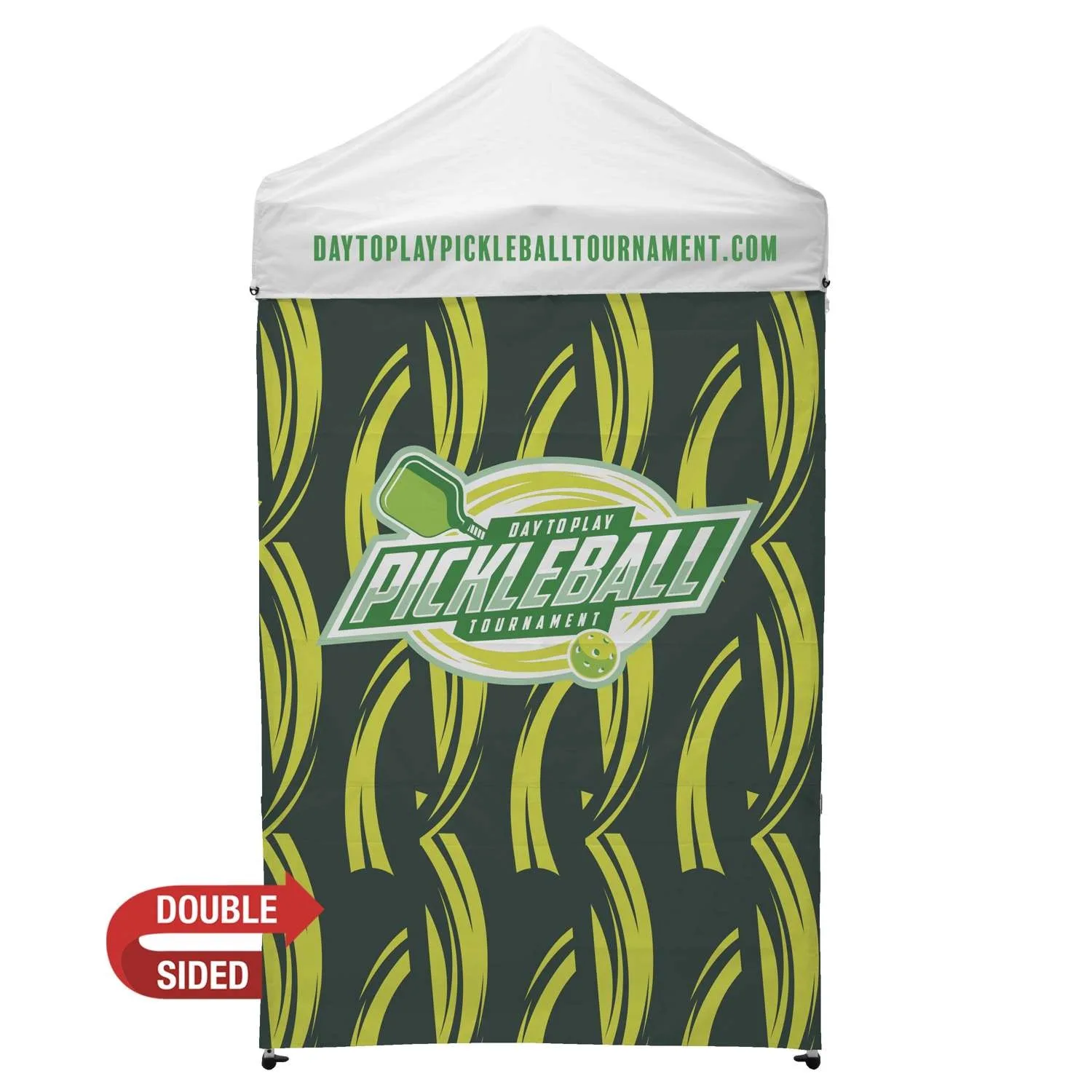 5' Economy Tent Full Wall (Dye Sublimated, Double-Sided) view 3