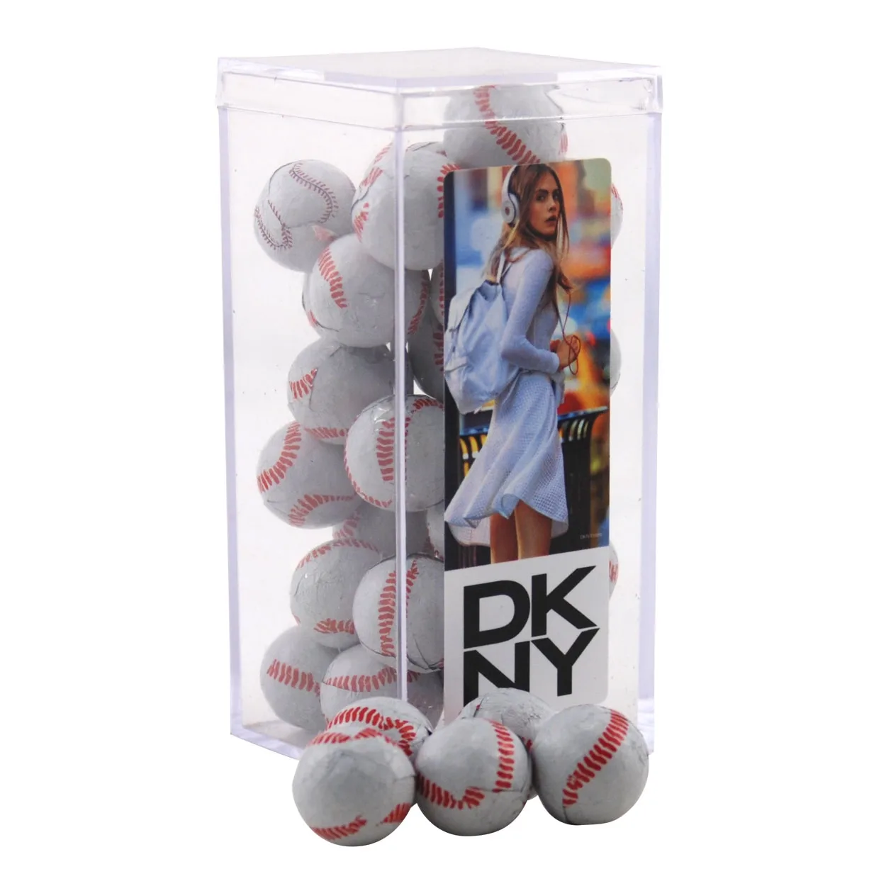 Acrylic Box w/Chocolate Baseballs