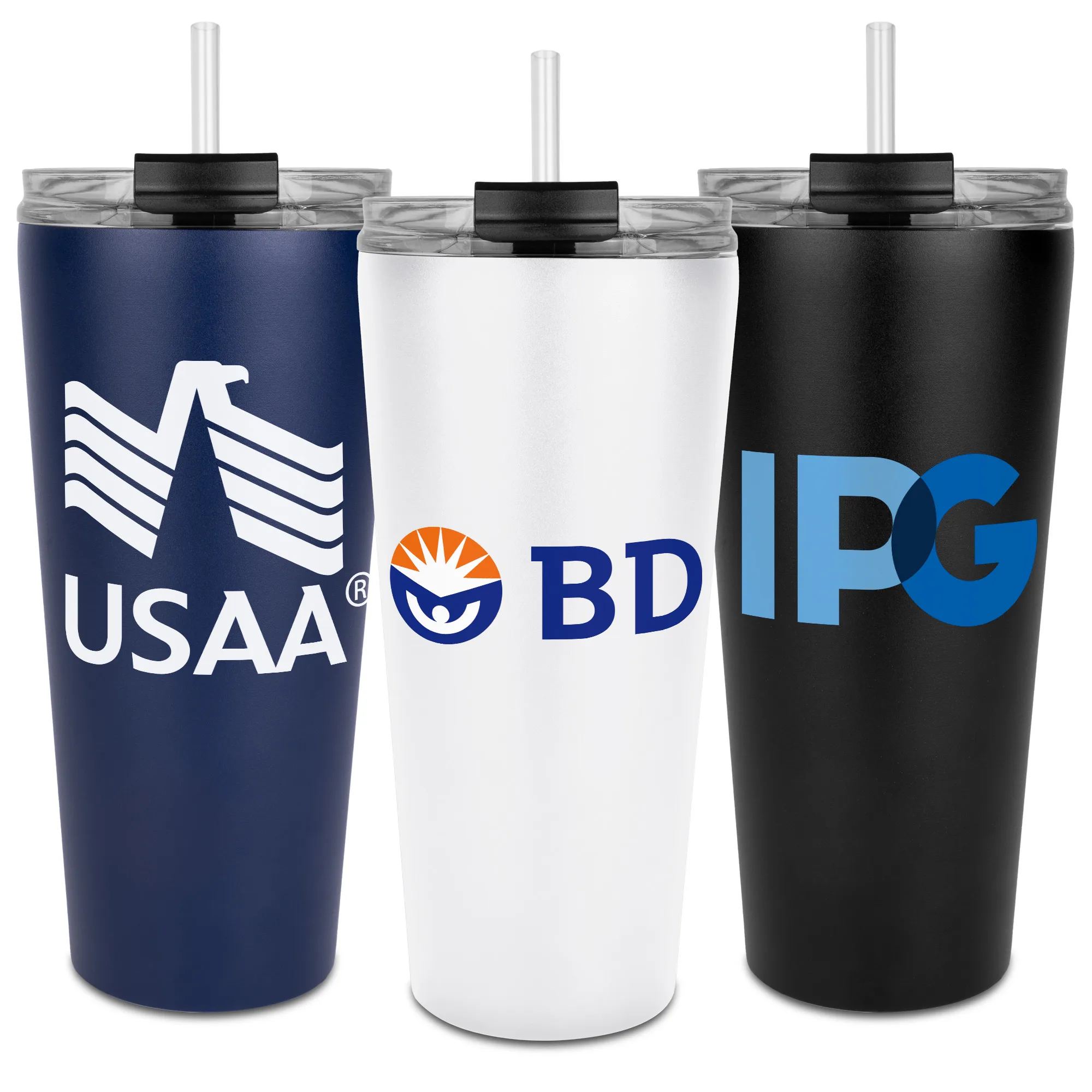 27 Oz. Trumbull Dual Wall No-Spill Vacuum Mug w/Straw