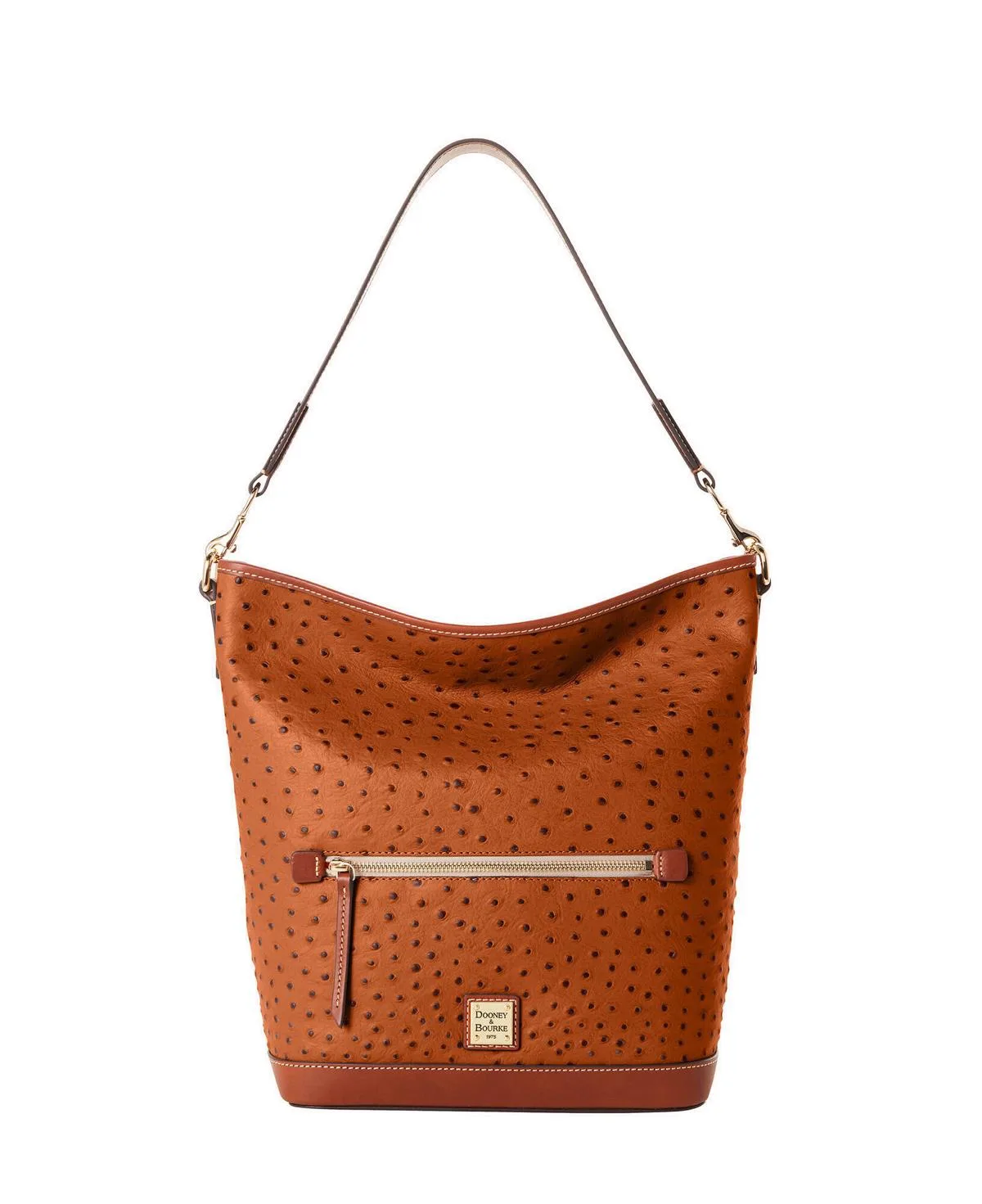 Dooney & Bourke Caramel Ostrich Hobo