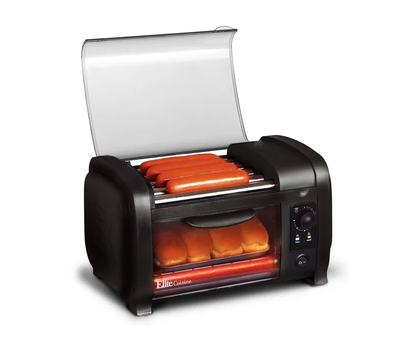 Elite Hot Dog Roller/Toaster Oven Black