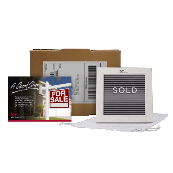 Cipher Wood Frame with Plastic Letter Board Mailer Kit