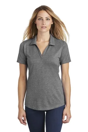 Sport-Tek ® Women's PosiCharge ® Tri-Blend Wicking Polo. view 4