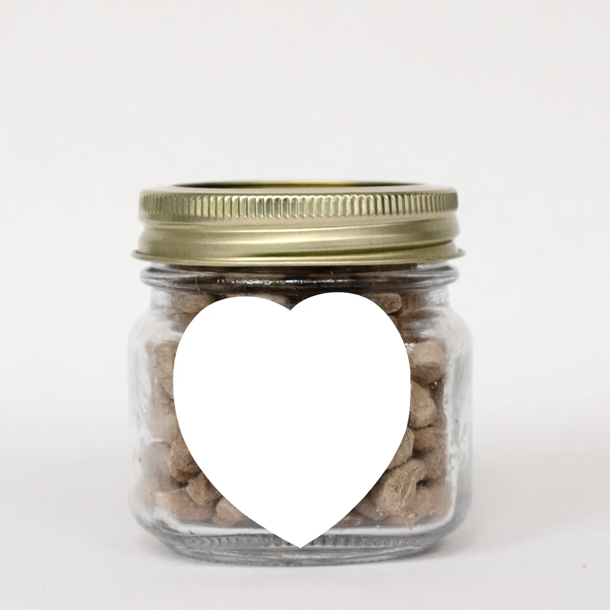 Half Pint Jar with Small Heart Magnet Pet Fill view 5