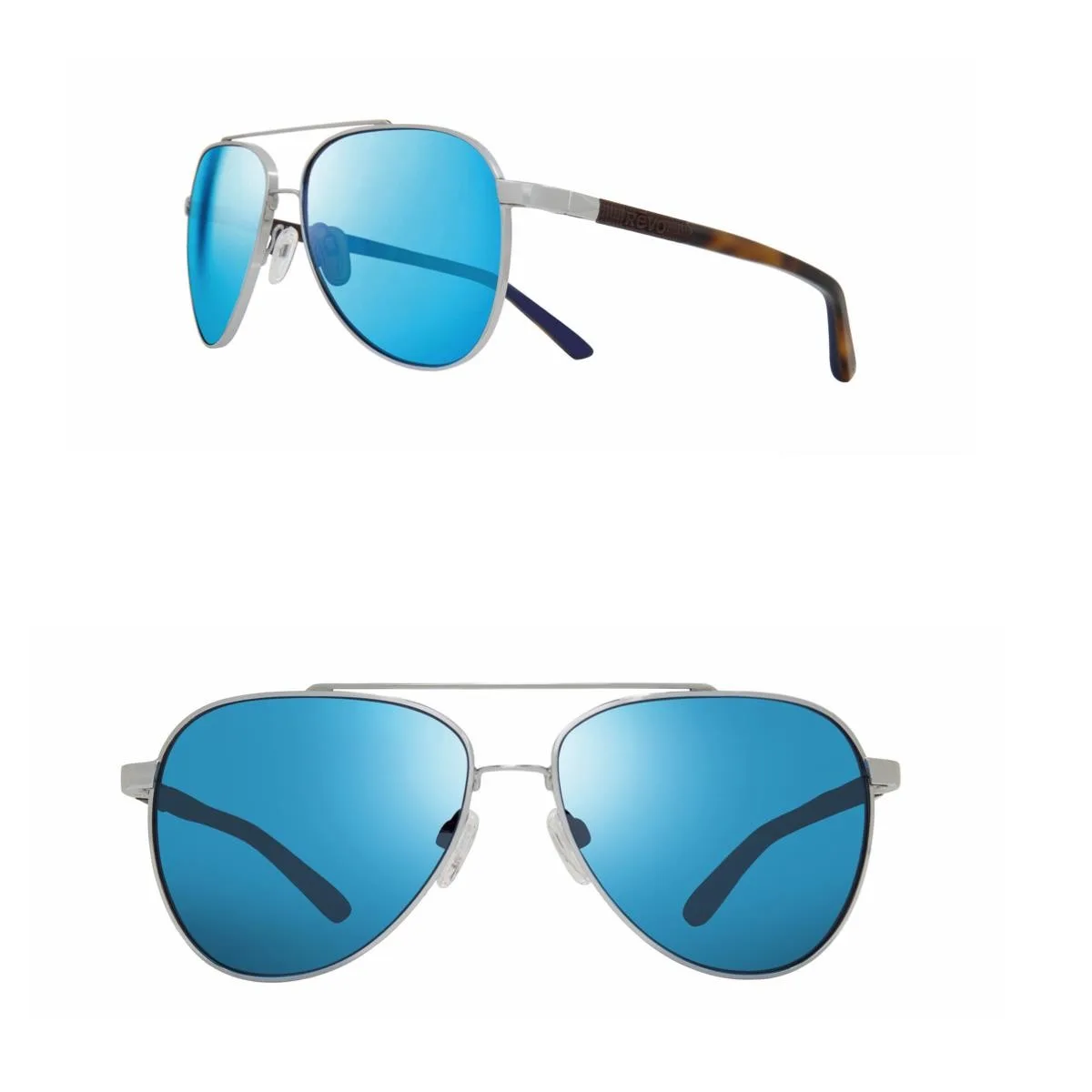 Revo Sunglasses Arthur Crystal Glass Lens Aviator - Chrome Silver