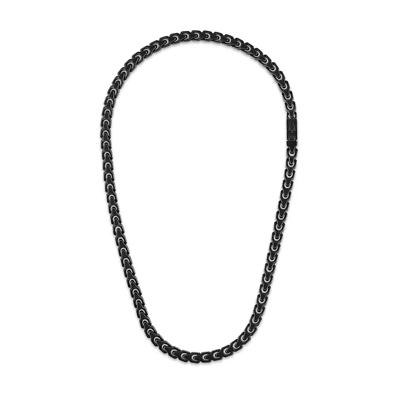 Bulova Jewelry Link™ Black Stainless Steel Necklace - 8MM