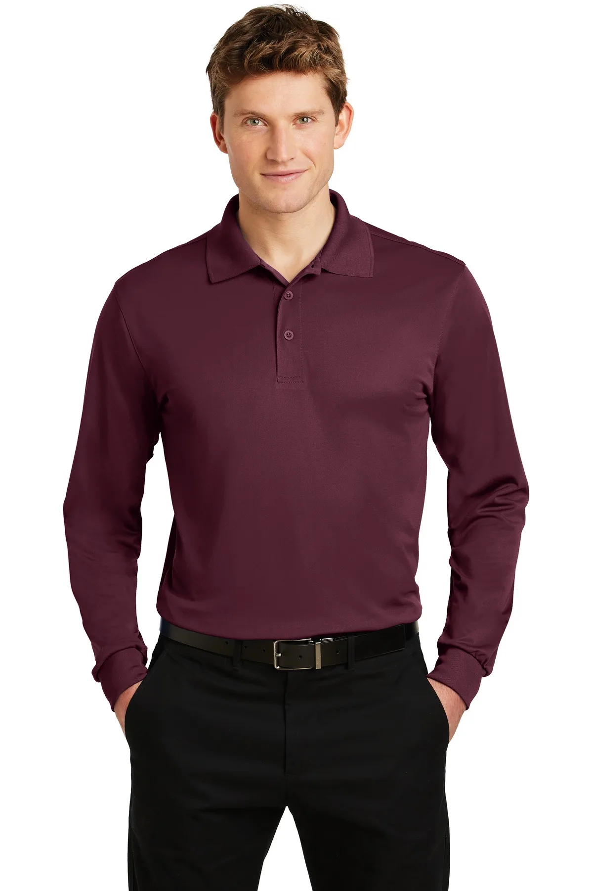 Sport-Tek® Long Sleeve Micropique Sport-Wick® Polo. view 4