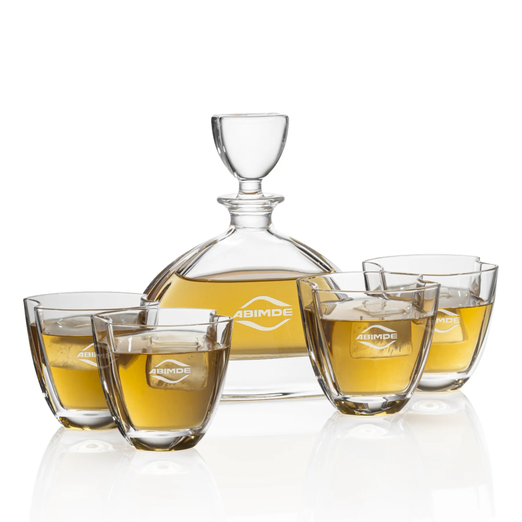 Decanter Set, Deep Etch, Decanter & 4 DOF