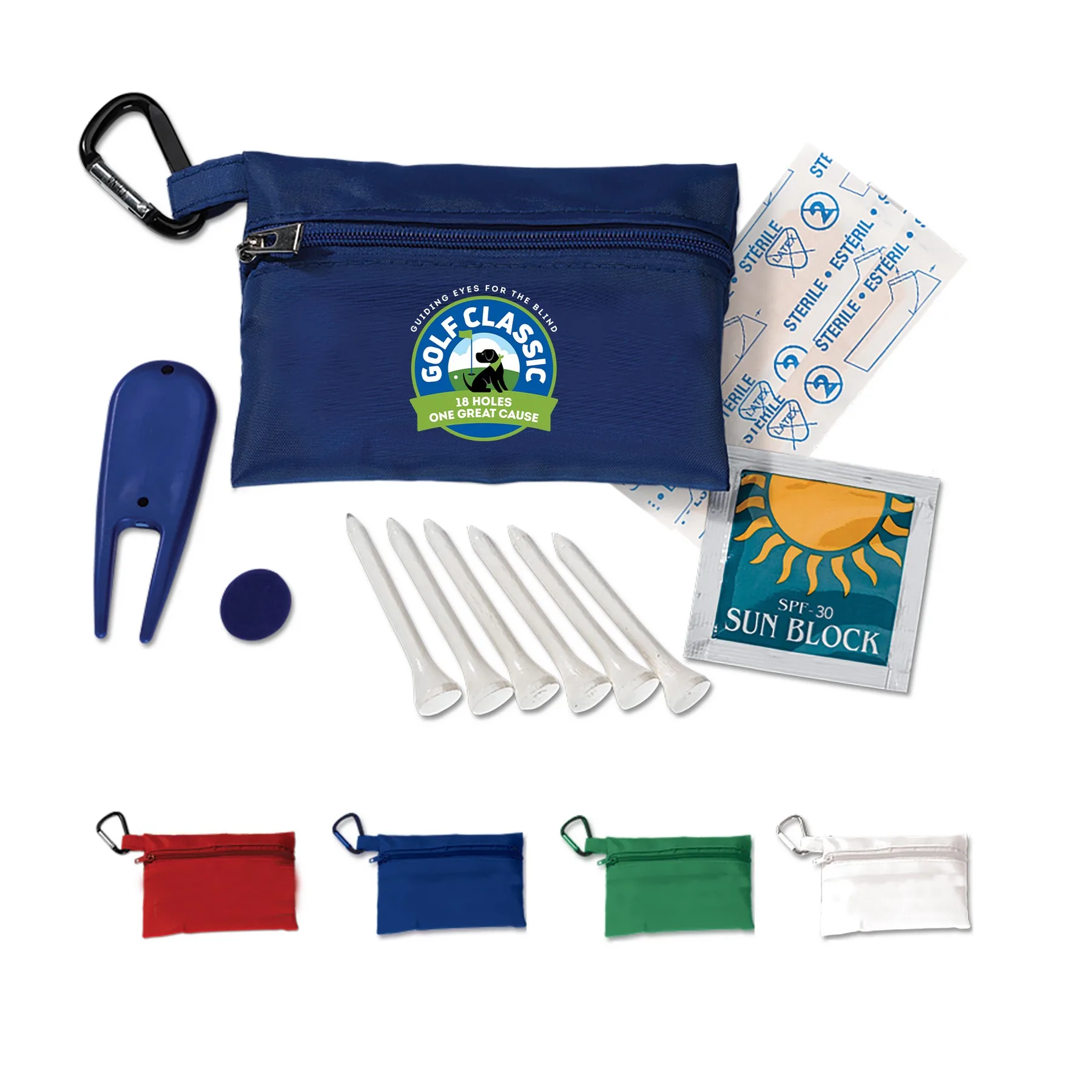 Full Color Mega Golf Kit in Zippered Bag