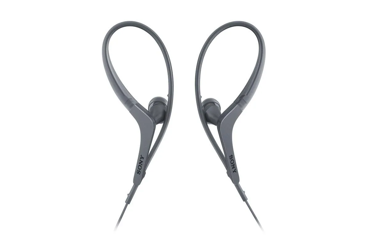 Sony Sports In-Ear Black Ear Buds w/Mic & Ear Loops