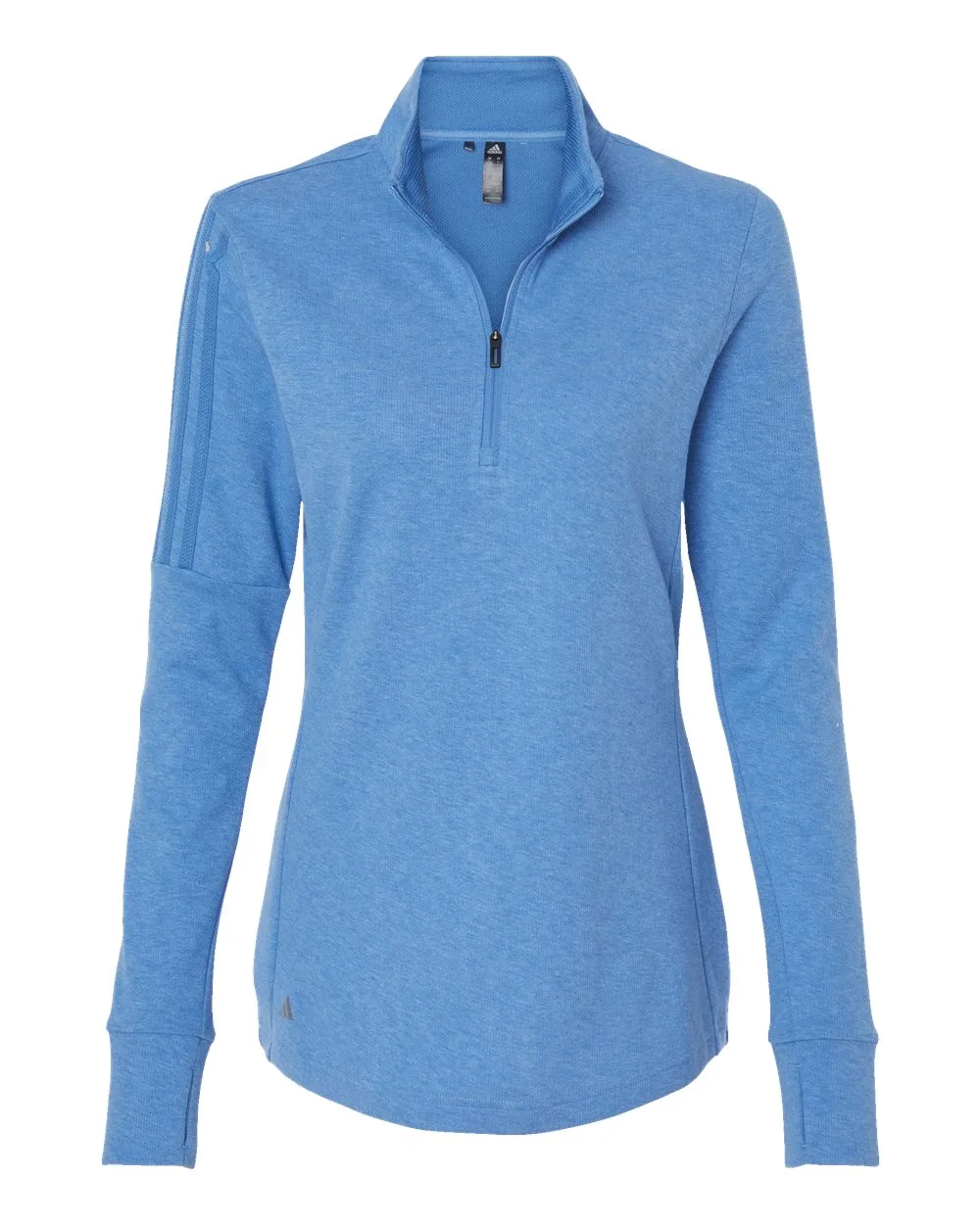 Adidas® Women's 3-Stripes Quarter-Zip Sweater Pullover Sweater view 5