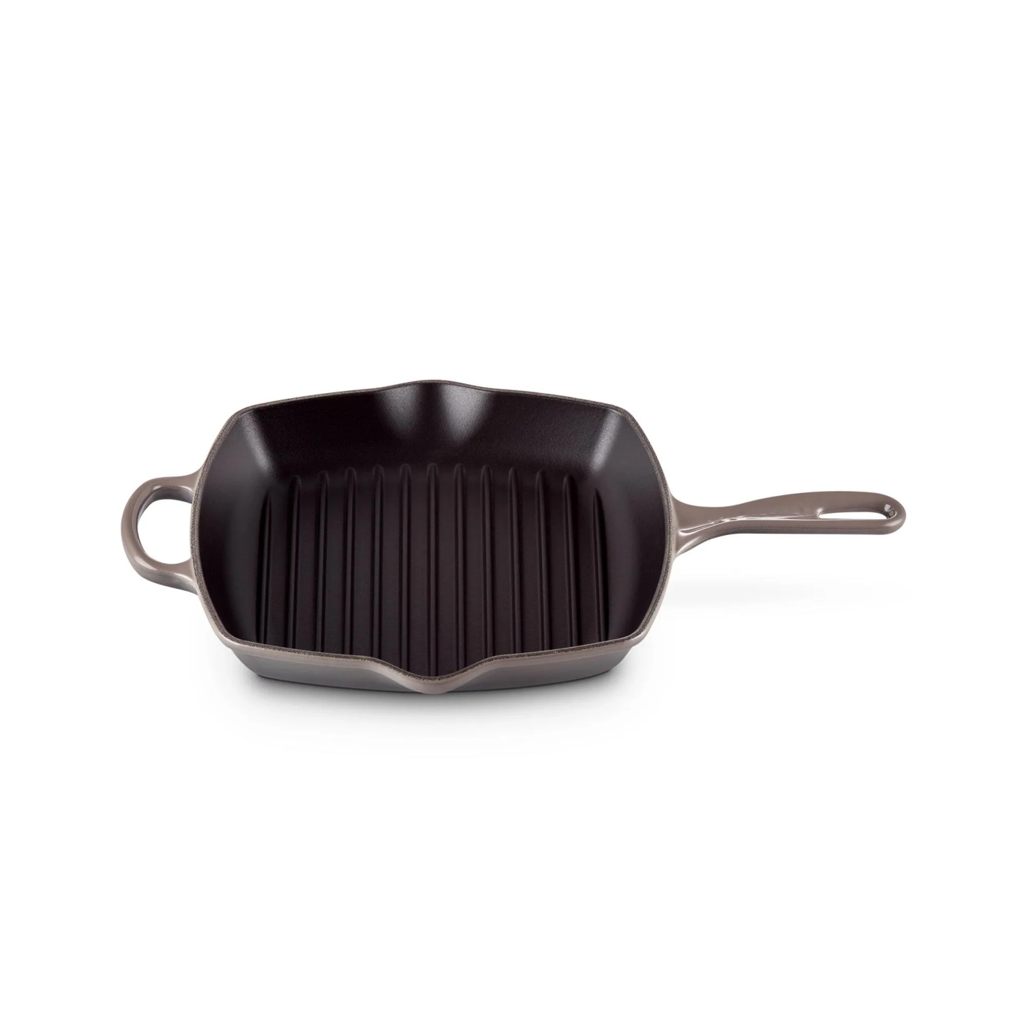 Le Creuset 10.25" Signature Cast Iron Square Skillet Grill Oyster