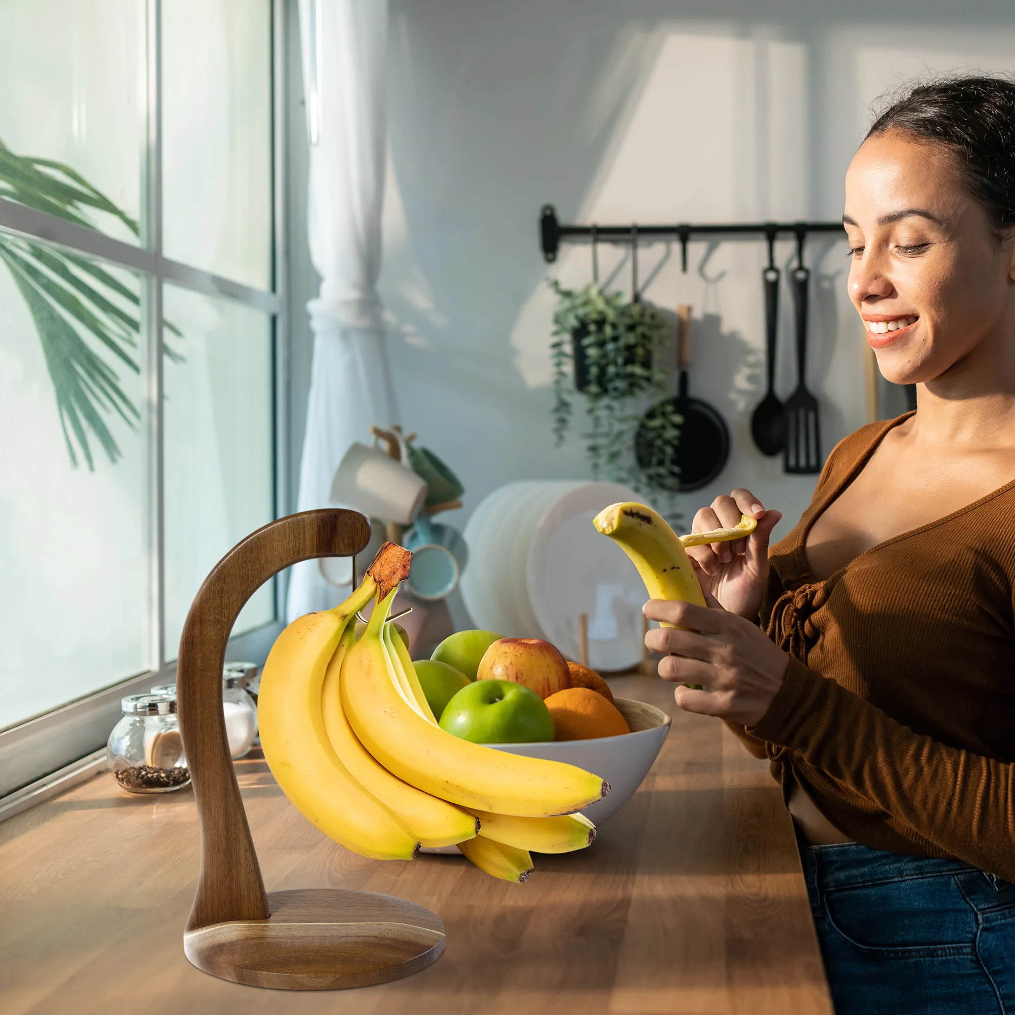 Rock & Branch® Acacia Banana Holder view 5