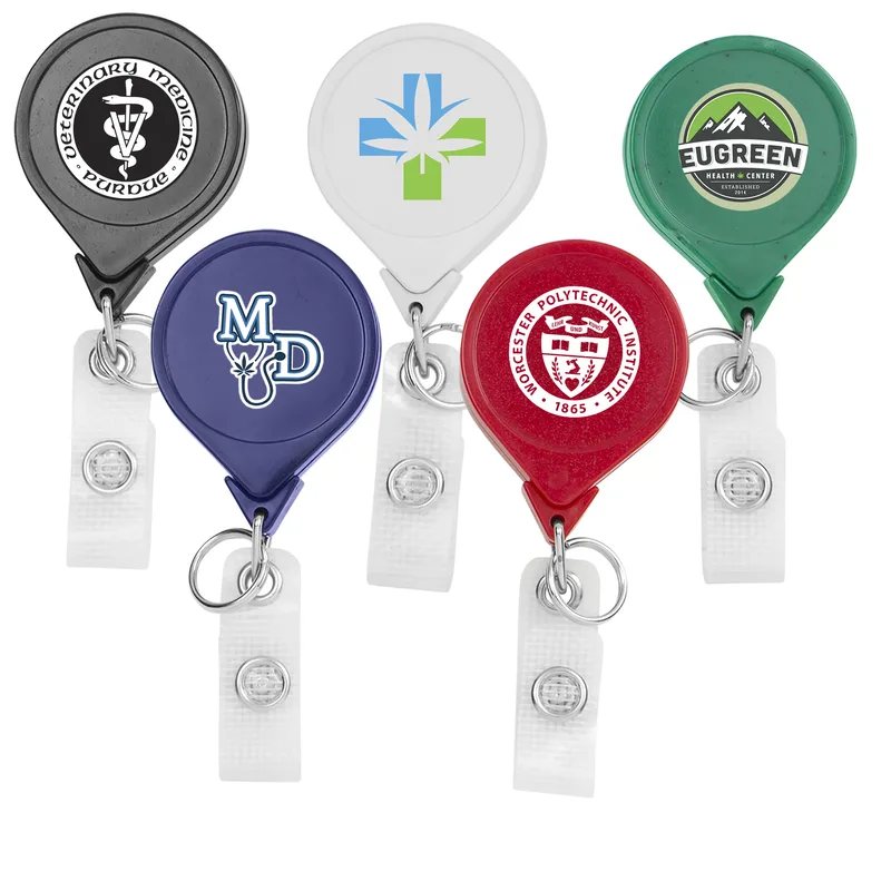 Hemp Jumbo Round Retractable Badge Reel