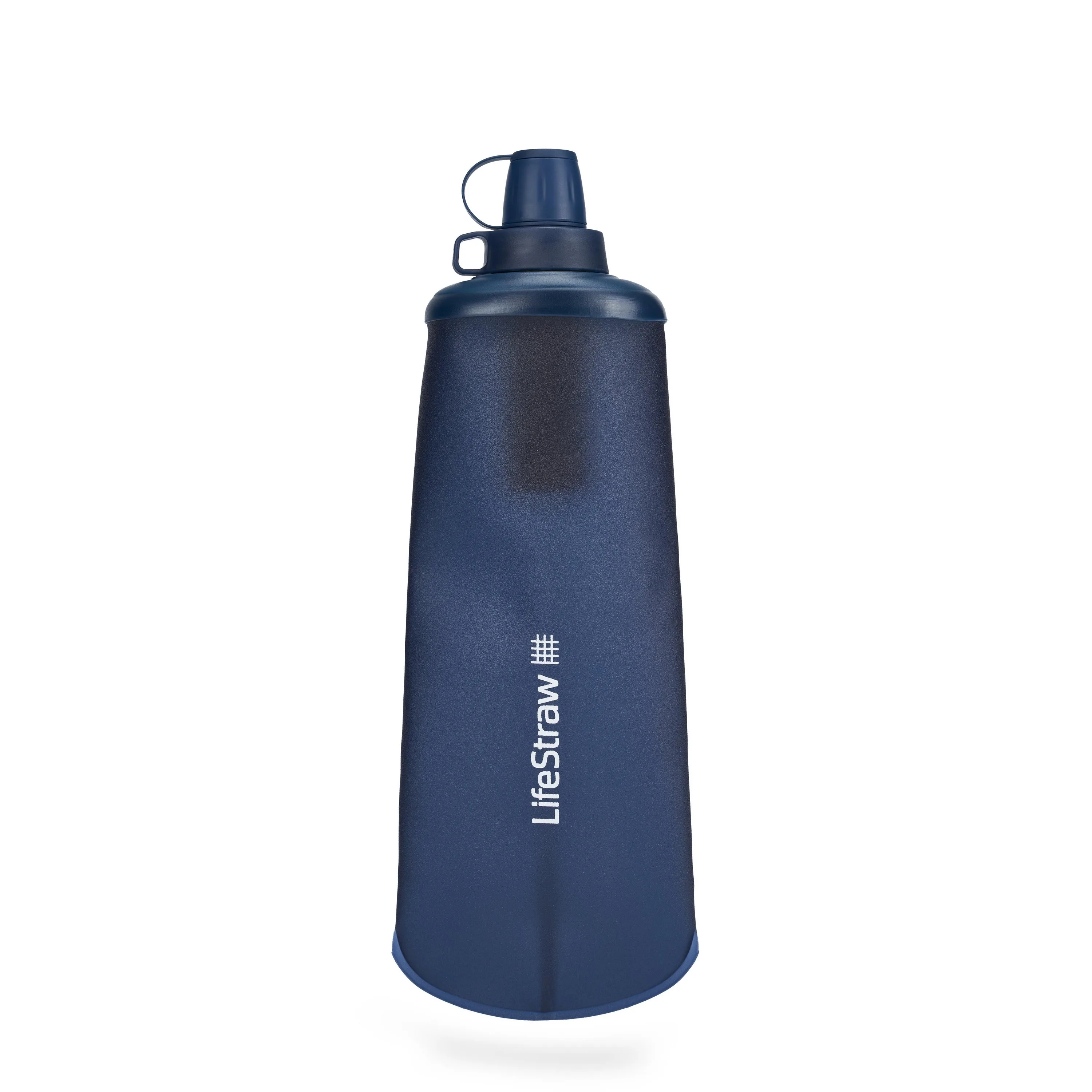 LifeStraw Peak 1L Collapsible Squeeze Bottle W/ Filter Mountain Blue