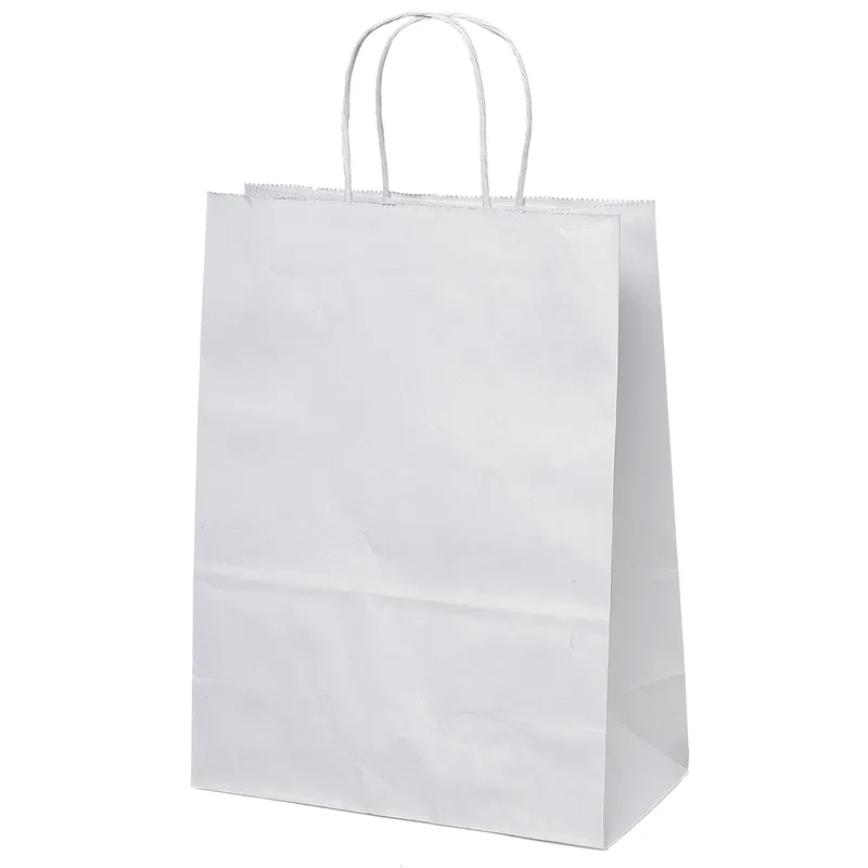 Jenny - White Shopper - Flexo Ink Print (10" x 5" x 13") view 2