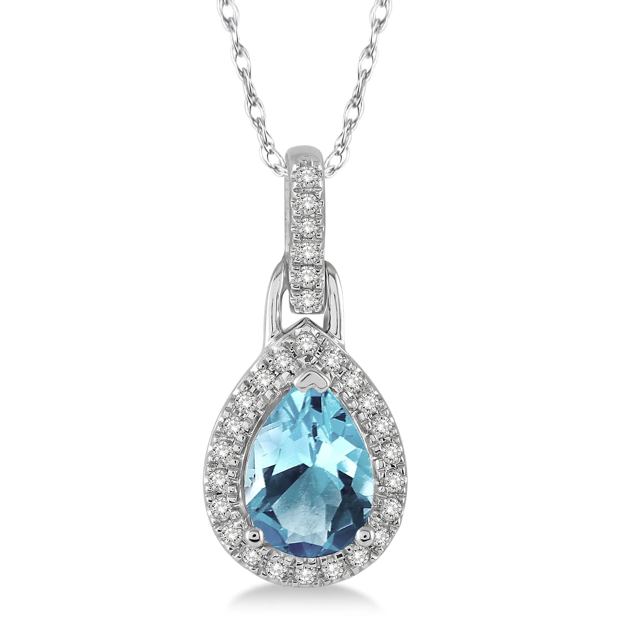 Jilco Inc Pear Shaped Aquamarine Necklace