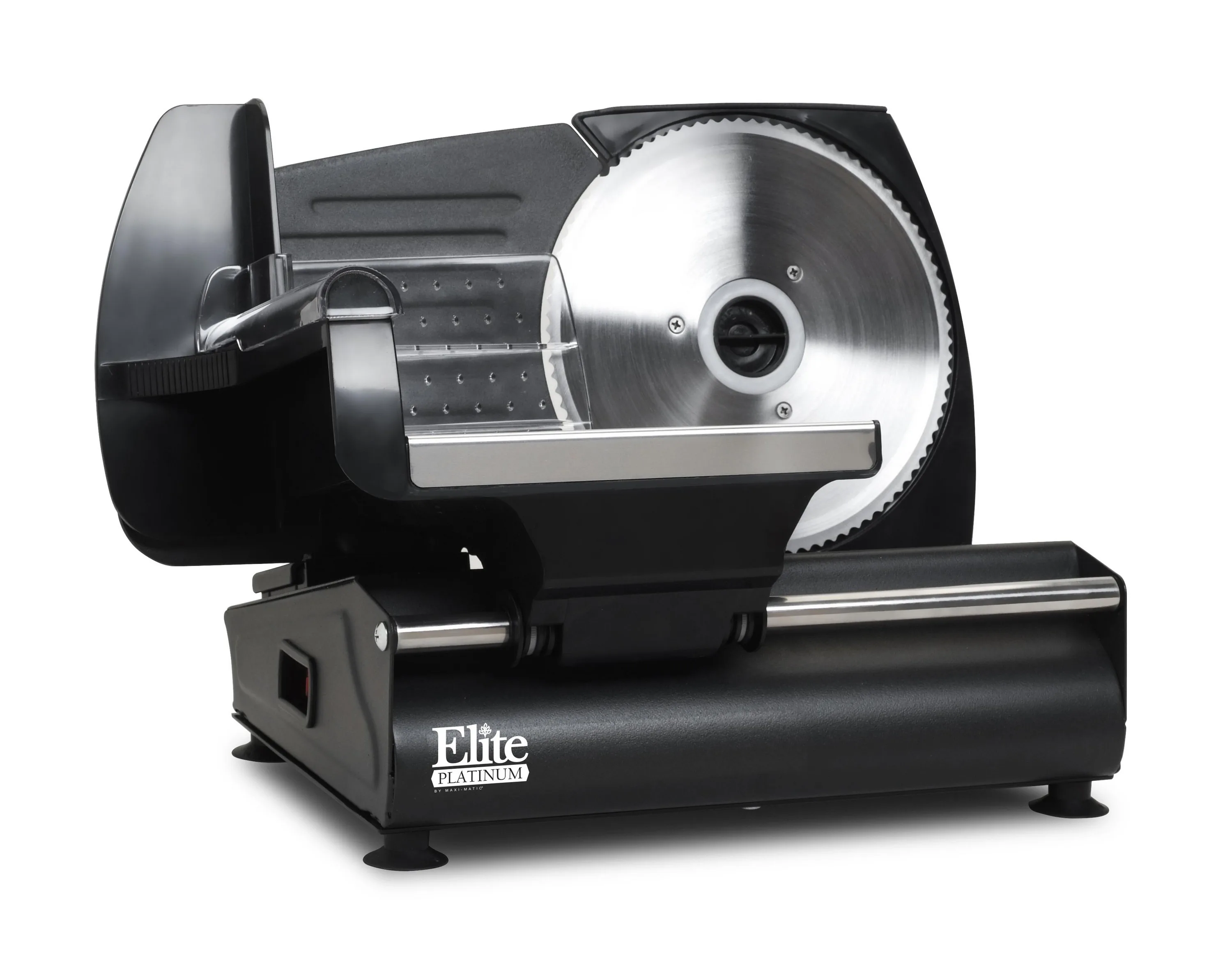 Elite Ultimate Precision Stainless Steel Electric Food Slicer Blk