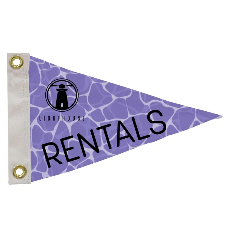 8" x 12" Polyester Pennant Flag Single-Sided
