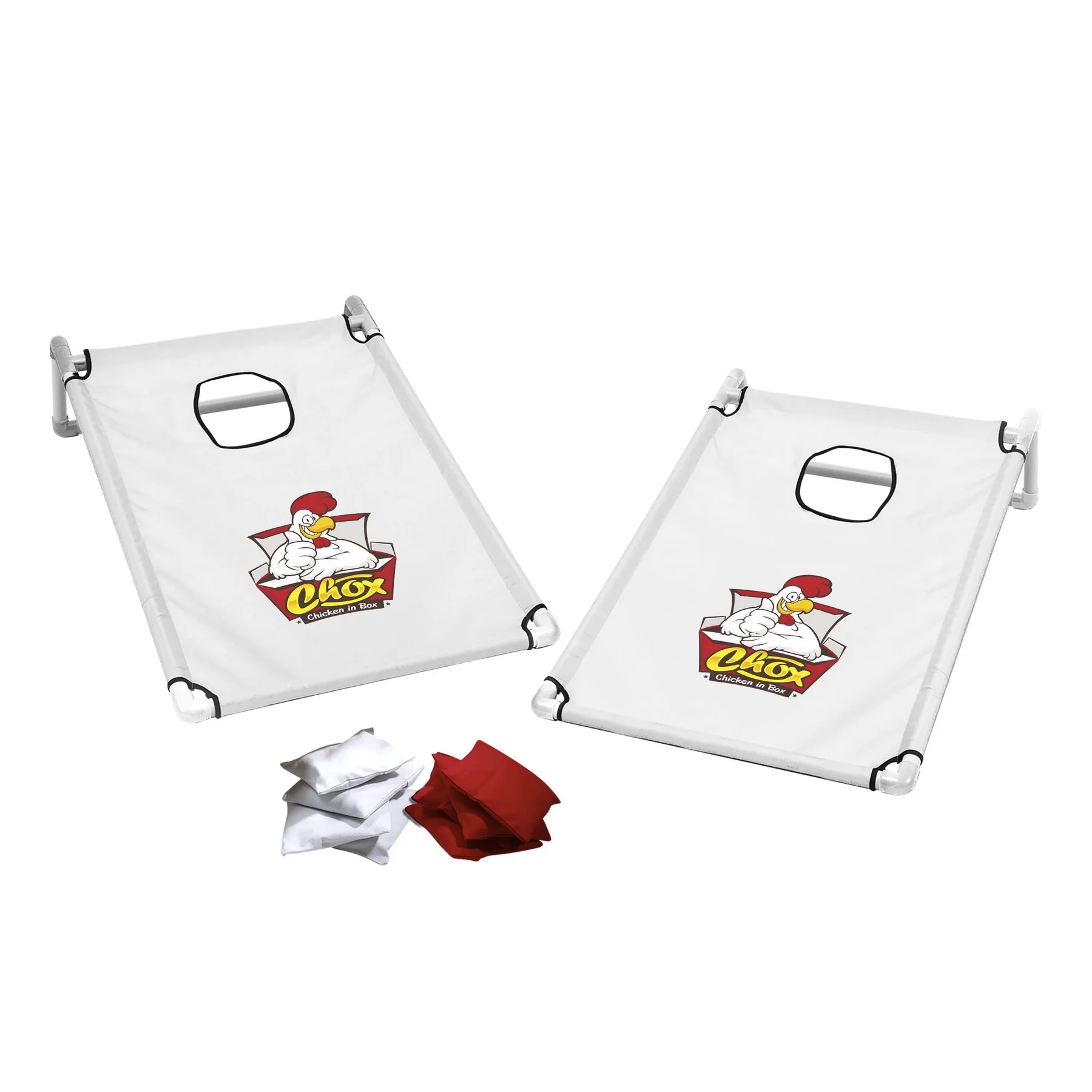 Portable Cornhole, 4 Red & White Bean Bags view 7