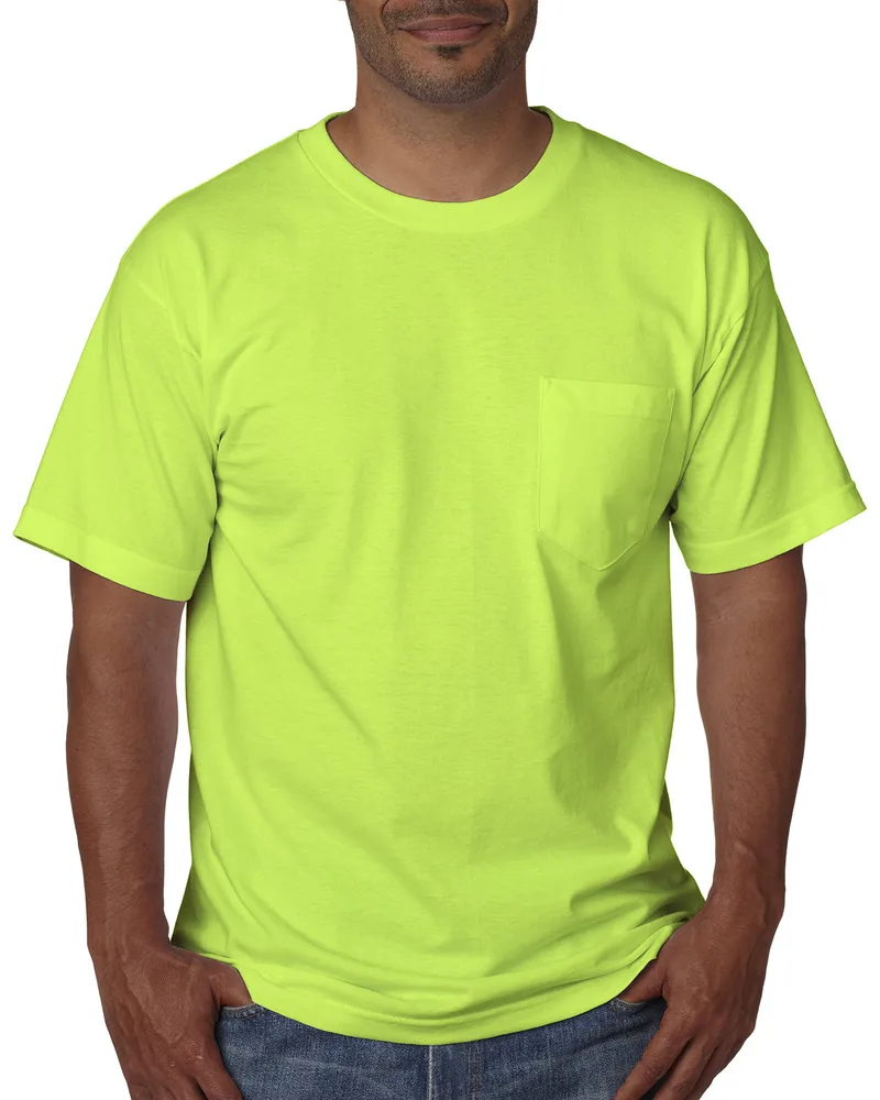 BAYSIDE Unisex USA Made Midweight Pocket T-Shirt view 5