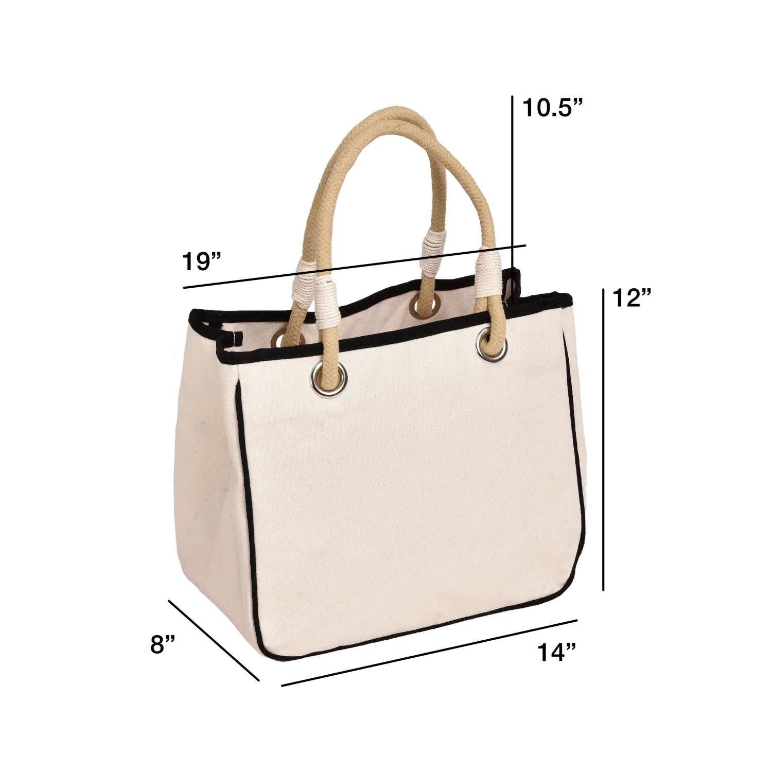 Rope Tote with Embroidery view 4