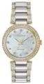 Citizen® Ladies' Silhouette Crystal Eco-Drive® Two-Tone w/Silver-Tone MOP Dial Watch